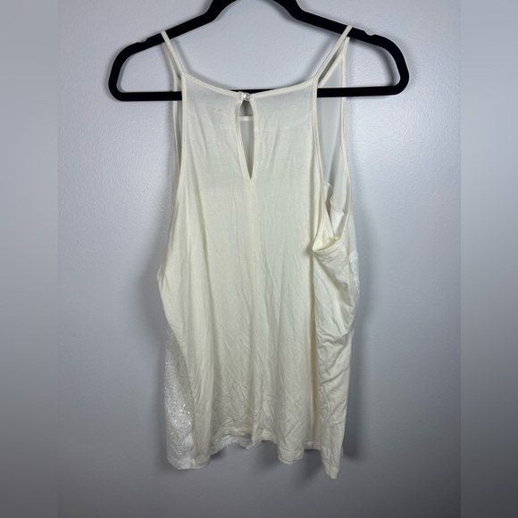 Lane Bryant cream and white Sequin Tank Topsize 18/20. - Picture 3 of 5